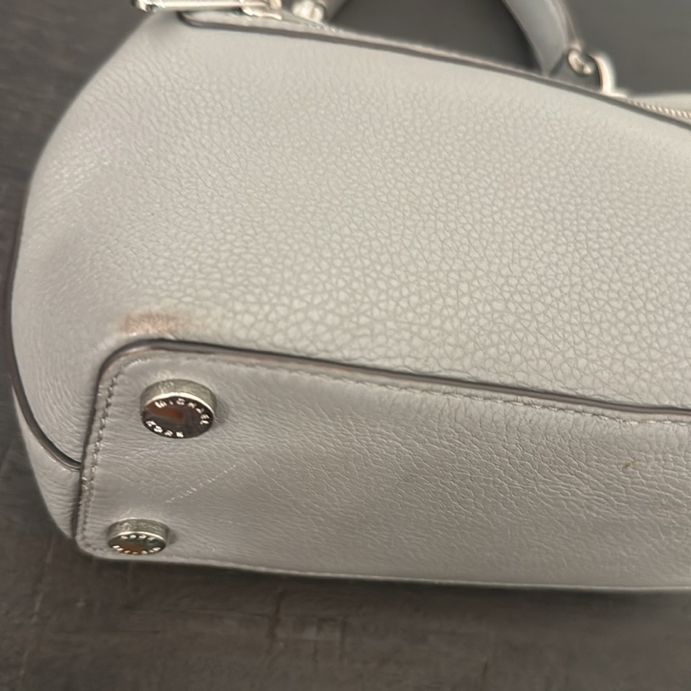 Michael Kors Emery Small Leather Satchel Bag. Steel Gray - Picture 9 of 14